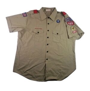 Boy Scouts Of America Men's Beige Scout Shirt Vintage Suze 2XL